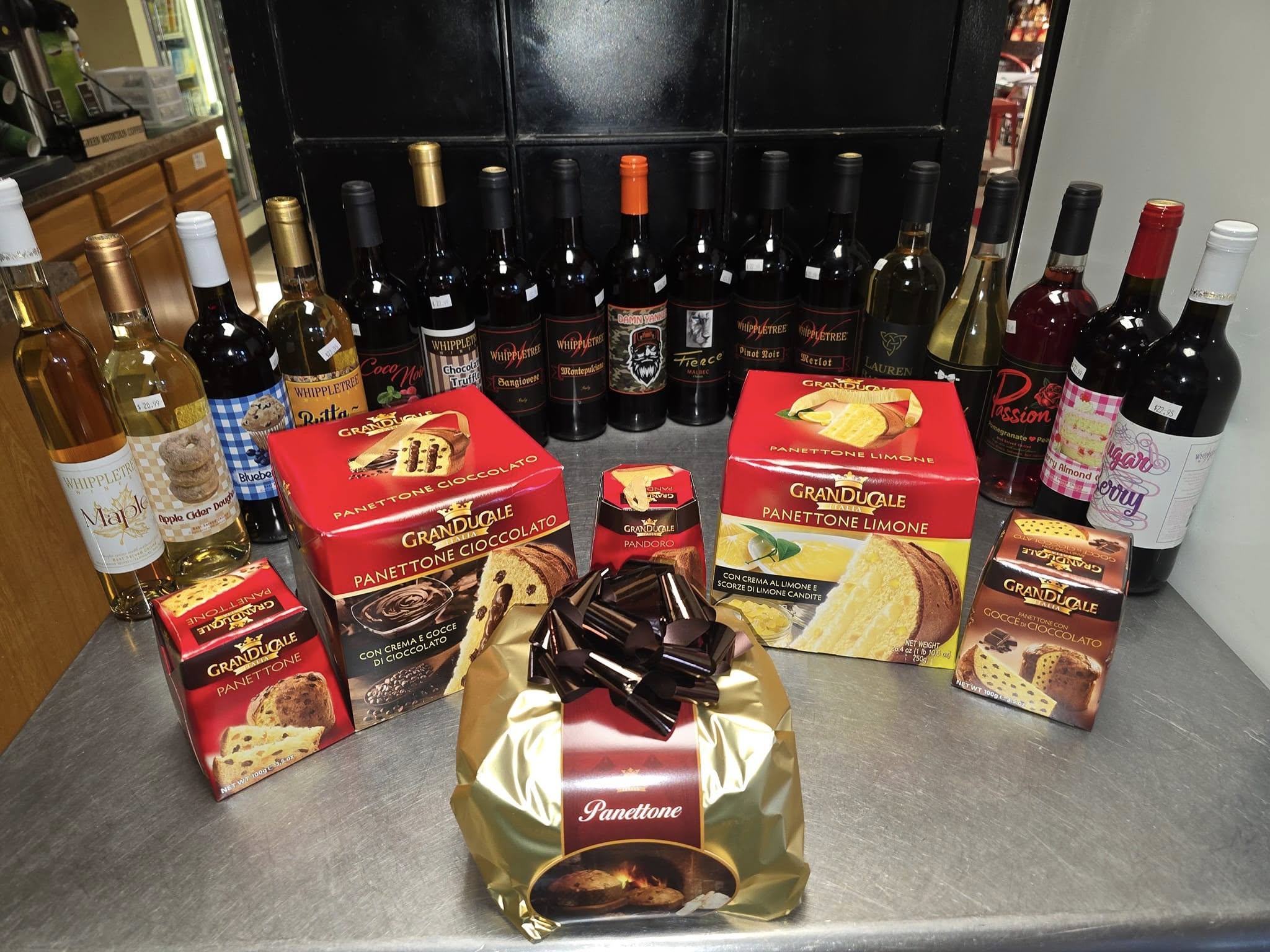 Whippletree wines and imported Italian Panettone